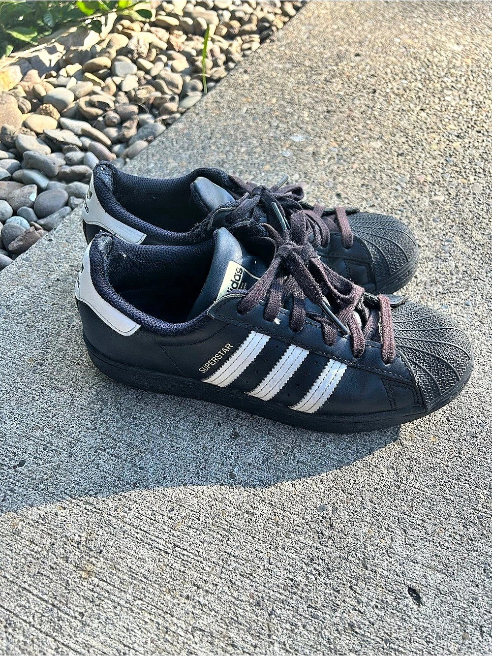 Black Adidas Superstars